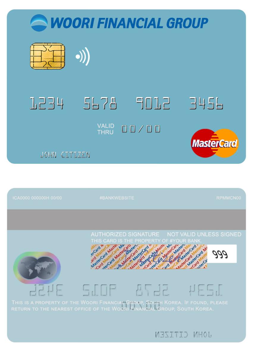 South Korea Woori Financial Group mastercard